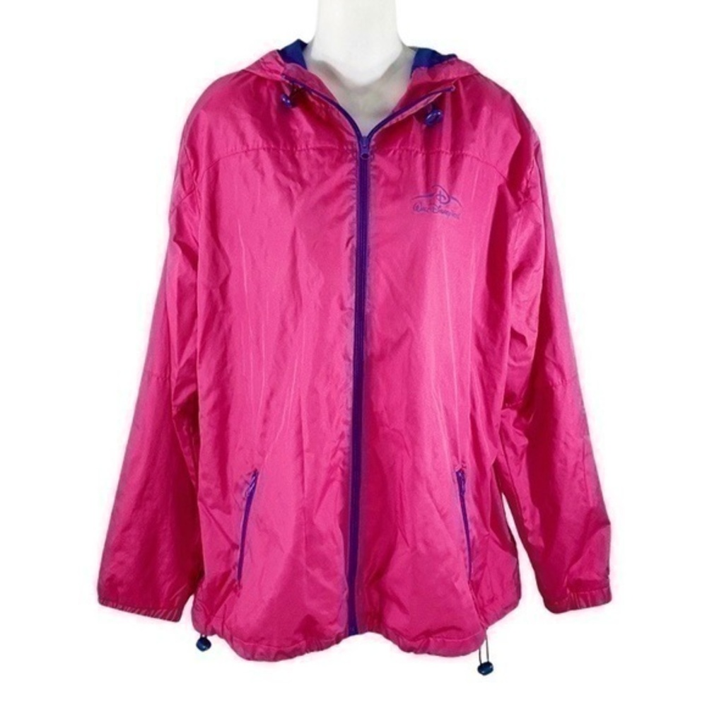Walt Disney World Parks pink blue zipper hoodie windbreaker